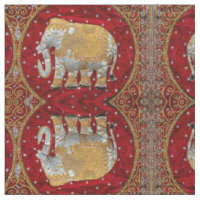 Verschönertes indischer Elefant-Rot und Gold