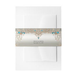 Verschönerung der Bauchband-Einladung mit blauem S Einladungsbanderole