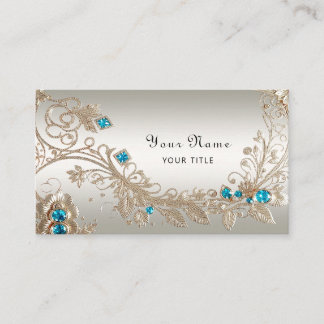 Verschönerung der Gold Blue Stones Business Card Visitenkarte