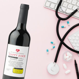 VERSCHREIBUNG Abschluss WEIN Krankenschwester WEIN Weinetikett