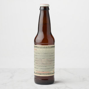 Verschreibung für medizinisches Liquor. Verbot. Bierflaschenetikett
