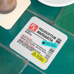 Verschreibung Margarita Funny Warning Label Rechteckiger Pappuntersetzer<br><div class="desc">Dieses Design kann in dem Bereich personalisiert werden, der durch das Ändern des Fotos und/oder Textes zur Verfügung gestellt wird. Sie können auch angepasst werden, indem Sie auf Vorlage personalisieren klicken und dann auf die Schaltfläche klicken, um weitere Optionen anzupassen, um die Hintergrundfarbe zu löschen oder zu ändern, Text hinzuzufügen,...</div>