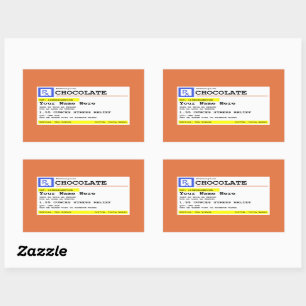 Verschreibung Schokolade Personalisiert Rechteckiger Aufkleber