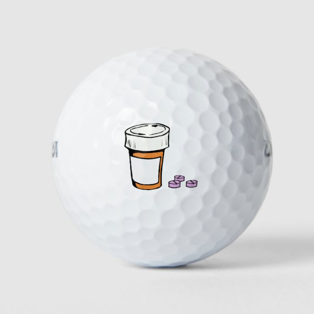 Verschreibungspflichtig Flasche Golfball (Vorderseite)