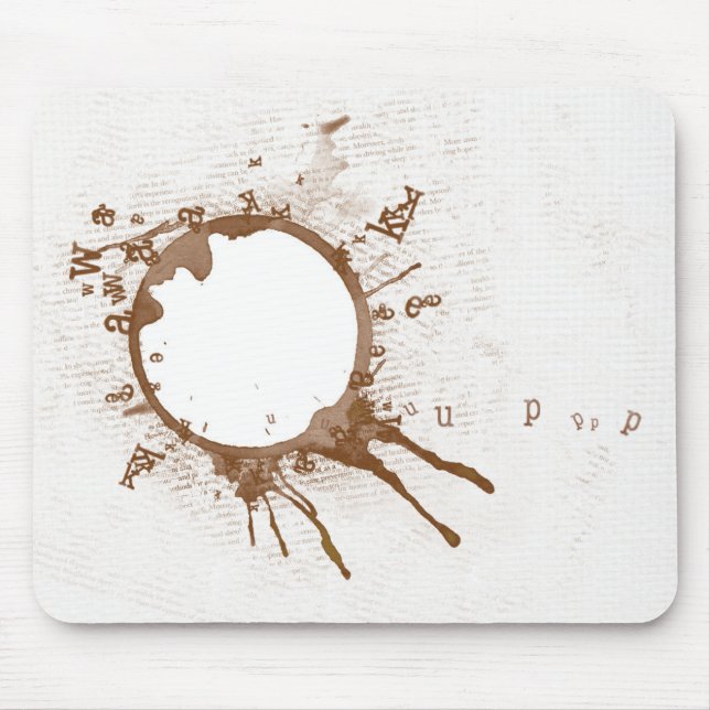 Verschütteter Kaffee Mousepad (Vorne)