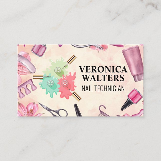 Verschütteter Nagel | Maniküre Treuekarte (Vorderseite)