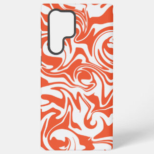 Verschüttung - Orange und Weiß Samsung Galaxy Hülle