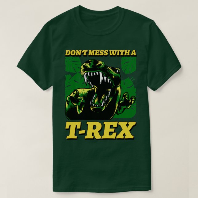 Verschwende dich mit einem T-Rex T-Shirt (Design vorne)