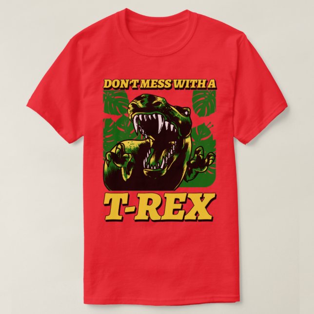 Verschwende dich mit einem T-Rex T-Shirt (Design vorne)