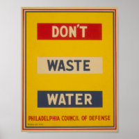 Verschwende kein Vintages WPA-Poster