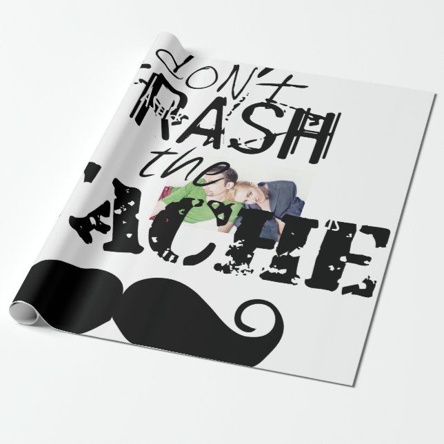 Verschwende nicht den Hipster Stache Mustache Retr Geschenkpapier (Ungerollt)