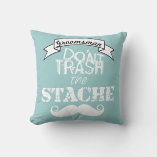 Verschwende nicht den Hipster Stache Mustache Retr Kissen