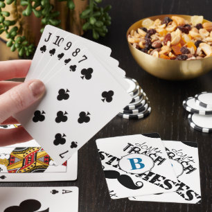 Verschwende nicht den Hipster Stache Mustache Retr Spielkarten