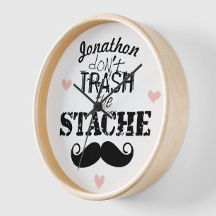Verschwende nicht den Hipster Stache Mustache Retr Uhr