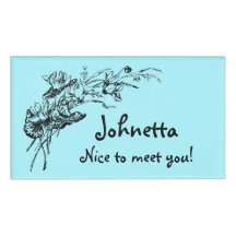 Verschwenderische Retro Blumenanzeige mit Namen