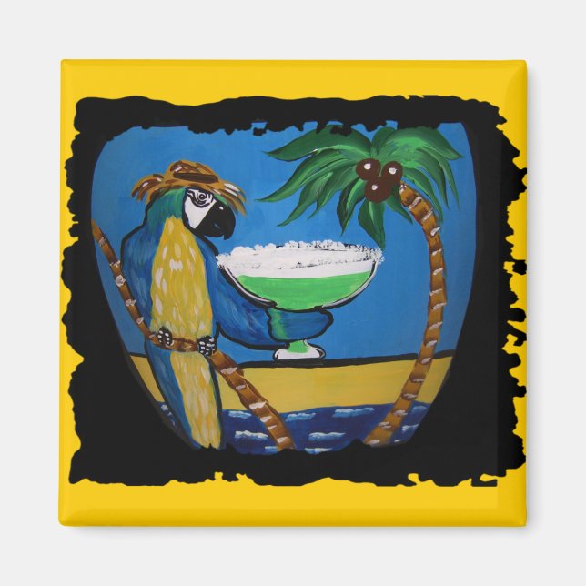 Verschwendete Papageien Magnet (Vorne)