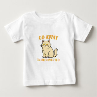 Verschwinde, ich bin introvertiert – Lustiges Katz Baby T-shirt