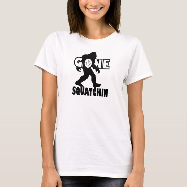 Verschwinden des Squatchins auf ein Ziel T-Shirt (Vorderseite)