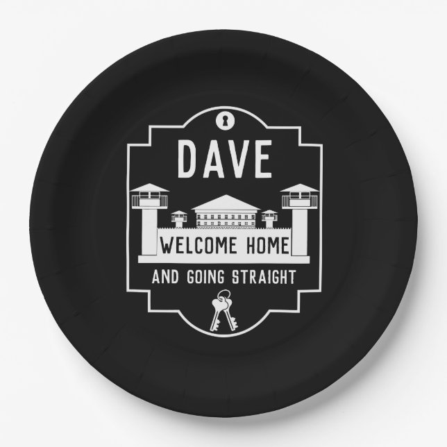 Verschwinden Sie aus dem Gefängnis Pappteller (Vorderseite)