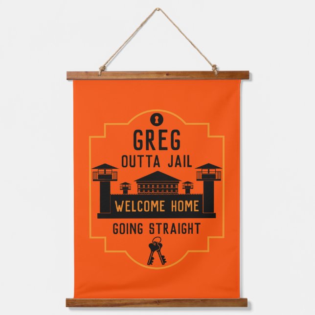 Verschwinden Sie aus dem Gefängnis Wandteppich Mit Holzrahmen (Vorderseite)