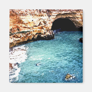 Verschwindener Strand - Tal Covo - Algarve Magnet