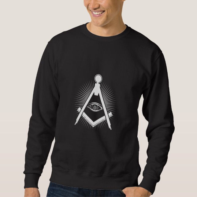 Verschwörung Freemason Mason Illuminati Circle Occ Sweatshirt (Vorderseite)