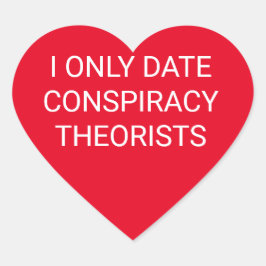 Verschwörungstheoretiker Herz-Aufkleber