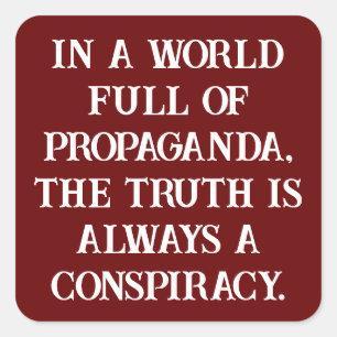 Verschwörungstheoretiker Quadratischer Aufkleber