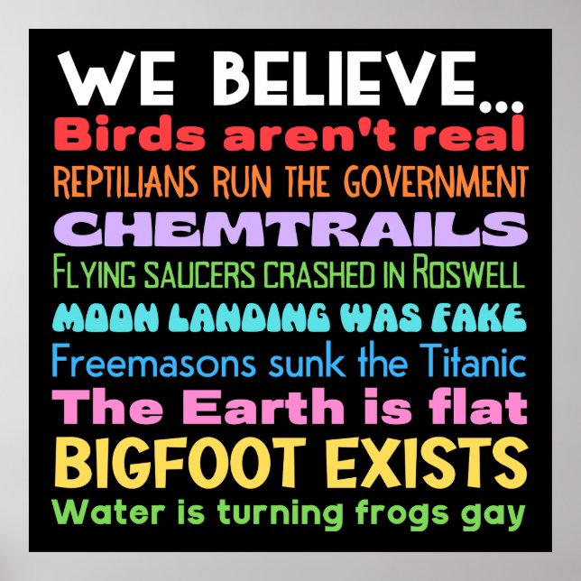 Verschwörungstheorien Yard Sign Poster (Vorne)
