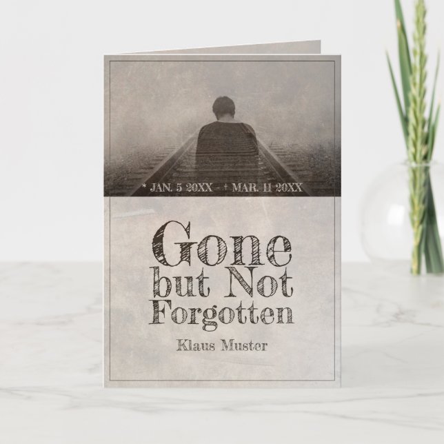 Verschwunden, aber nicht vergessen - Vintag Karte (Vorderseite)