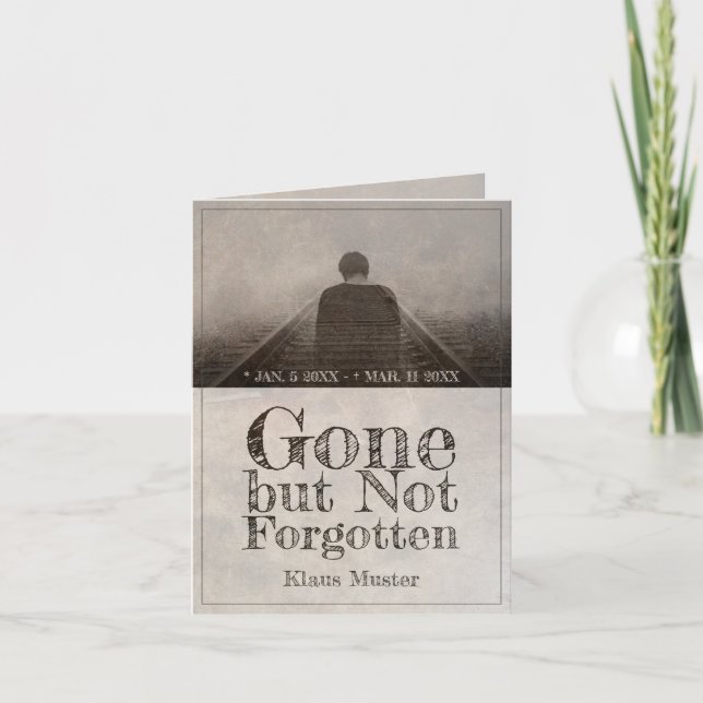 Verschwunden, aber nicht vergessen - Vintag Karte (Vorderseite)