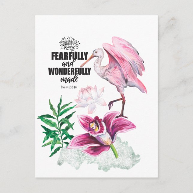 Verse aus der Bibel mit Aquarellbildern Postkarte (Vorderseite)