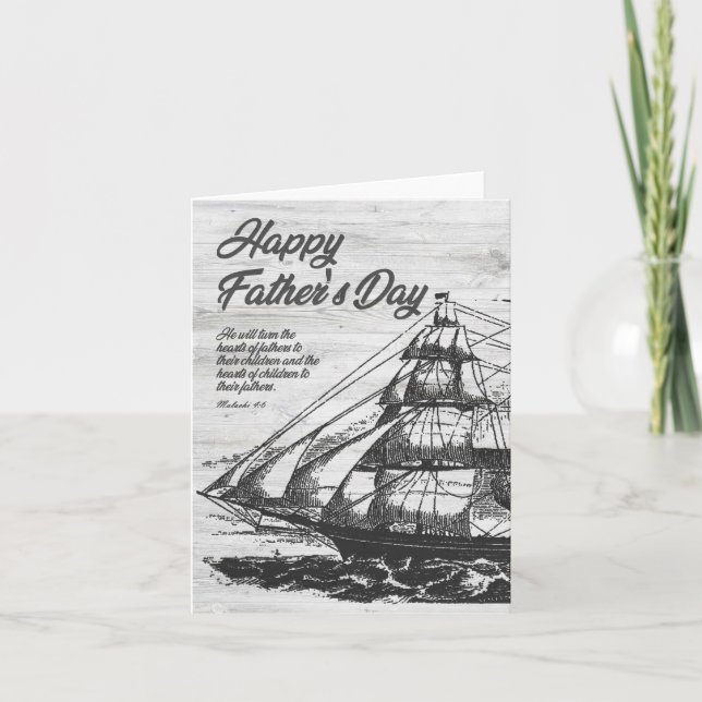 Verse der religiösen Vatertagskarte Karte (Vorderseite)
