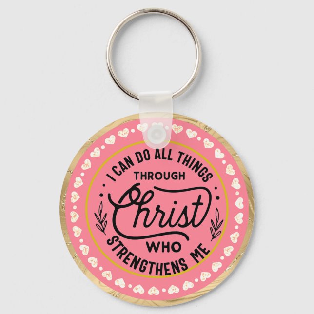 Verse ich alles durch Christus tun kann Schlüsselanhänger (Vorderseite)