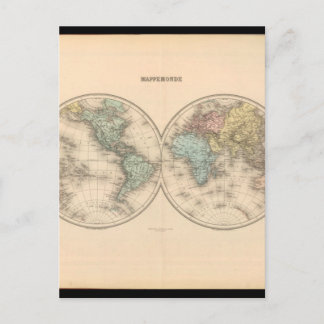 Versed World Map 12 Postkarte