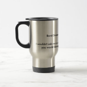 Versehen Sie Direktor auf Parade-Morgen, ich würd Reisebecher