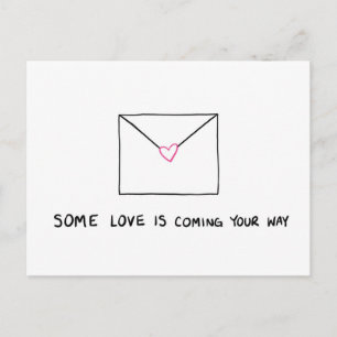Versenden einer Liebe Postkarte