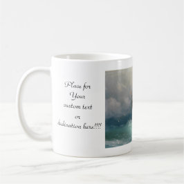 Versenden Sie auf stürmischem Meerblicksturm Tasse