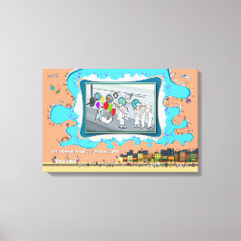 Versenkt durch Überraschung | Geburtstag 24x16 Leinwanddruck