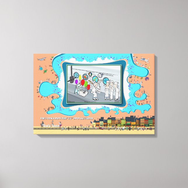 Versenkt durch Überraschung | Geburtstag 24x16 Leinwanddruck (Vorderseite)