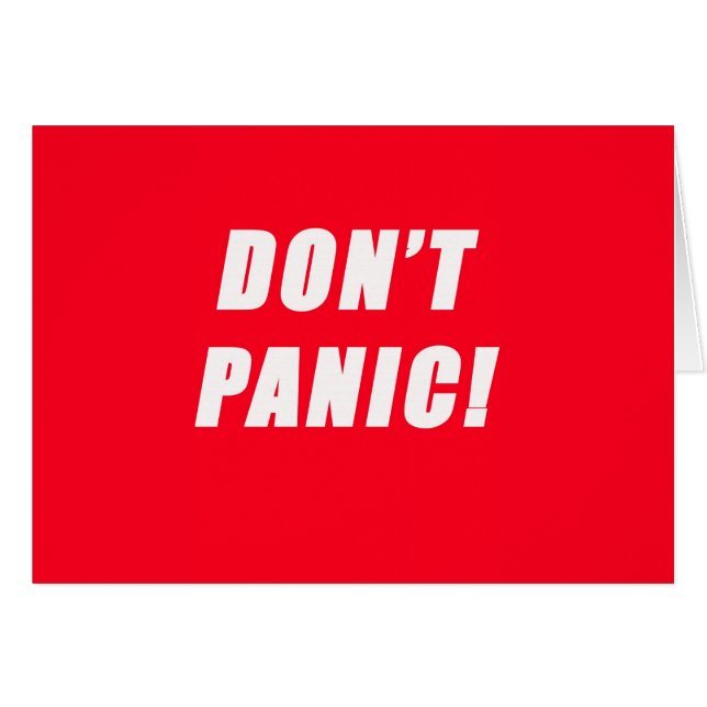 versetzen Sie nicht in Panik (Vorderseite (Horizontal))