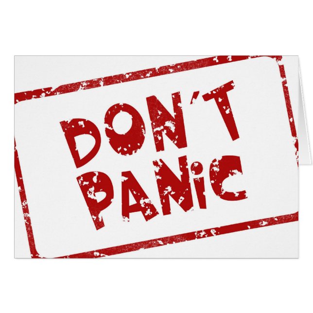 Versetzen Sie nicht in Panik (Vorderseite (Horizontal))