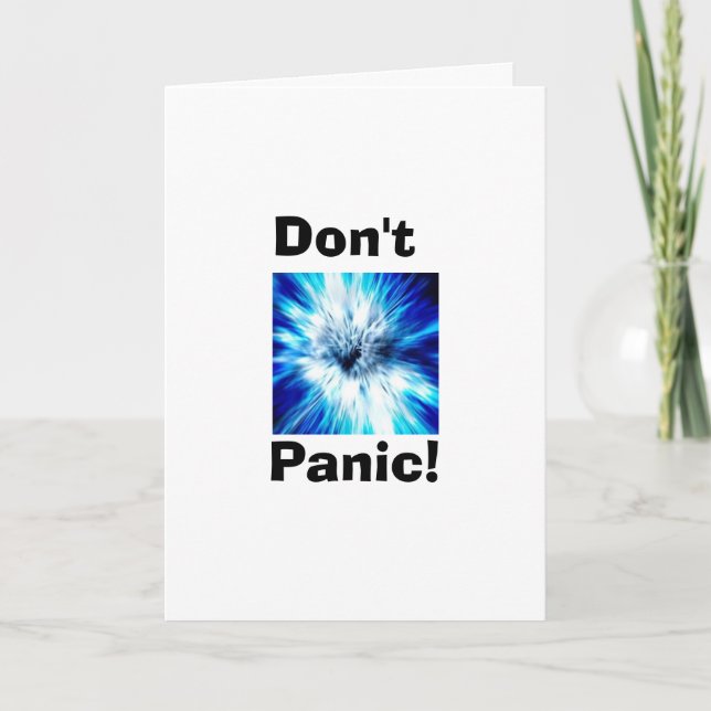 Versetzen Sie nicht in Panik Karte (Vorderseite)
