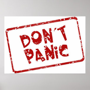 Versetzen Sie nicht in Panik Poster