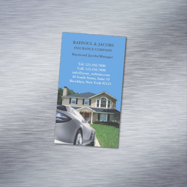 Versicherungen Magnetische Visitenkarte (Beispiel)
