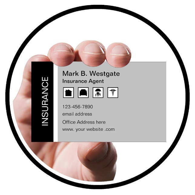 Versicherungs-Agent Multi Line Rep Business Card Visitenkarte (Von Creator hochgeladen)
