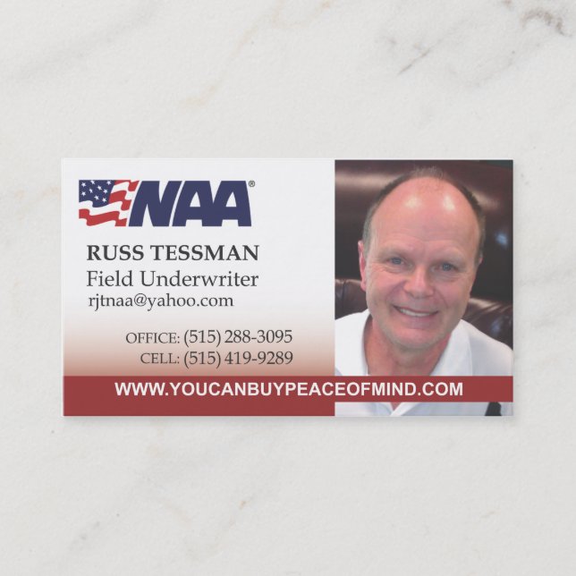 Versicherungs-Visitenkarten Visitenkarte (Vorderseite)