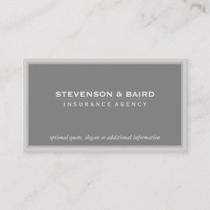 Versicherungsagentur Business Card in Soft Taupe Visitenkarte