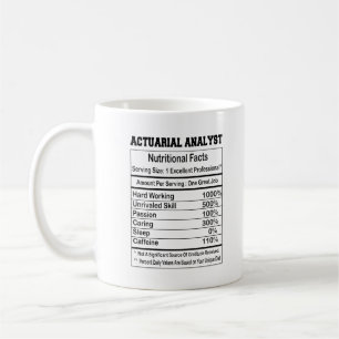 Versicherungsmathematiker Nährstofffakte Kaffeepro Kaffeetasse