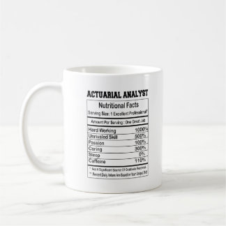 Versicherungsmathematiker Nährstofffakte Kaffeepro Kaffeetasse